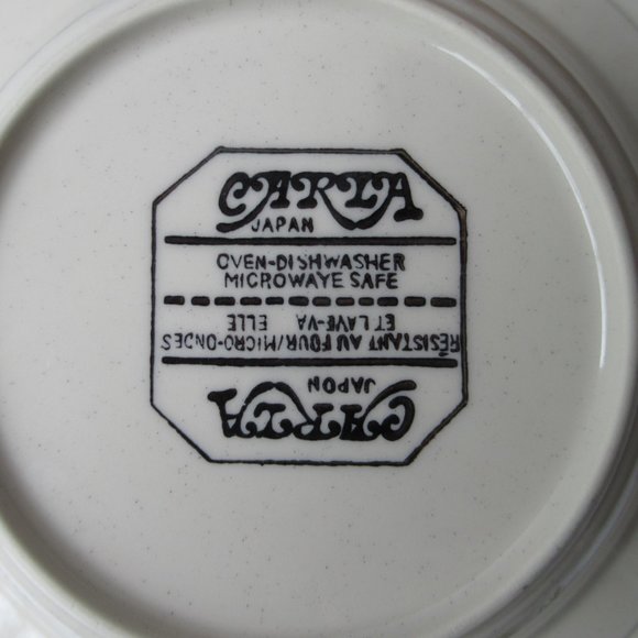 Stoneware 2 Salad Plates & 1 Bowl by Carla, Japan - Picture 9 of 9